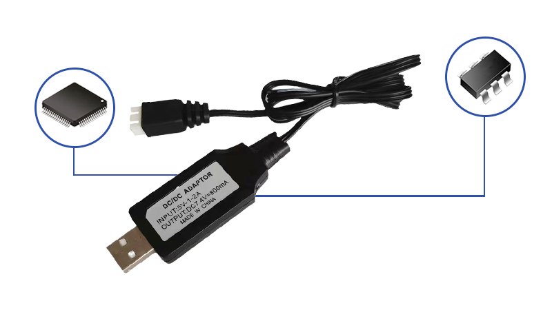 usb玩具平衡充電線方案